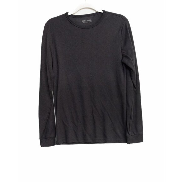 Heat Core Mens Black Polyester Sweater Crew Neck Pullover Casual Long Sleeve M - Picture 1 of 8